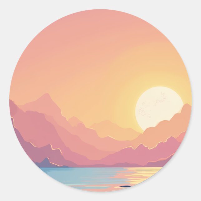 stickers coucher de soleil (Devant)