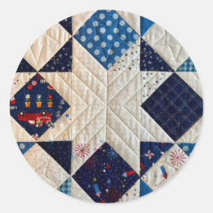 Stickers Couette Bleu et Blanc