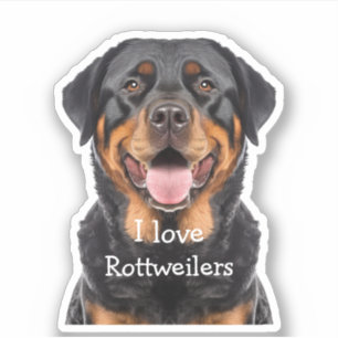 Stickers coupe chiens de race Rottweiler