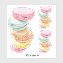 Stickers Coupe Personnalisée Macarons