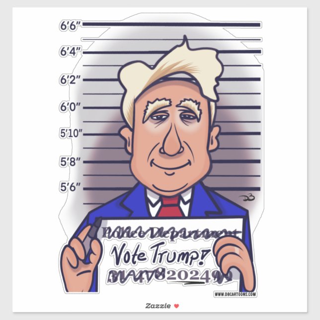 Stickers Coupe Personnalisée Trump (Feuille)