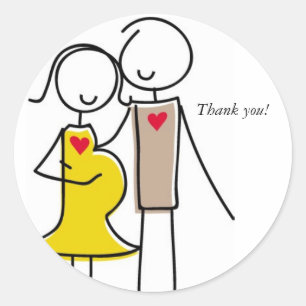 Stickers Couple Attendus, Neutre Genre