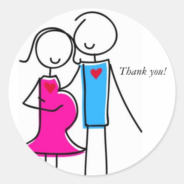 Stickers Couple, C'est une fille (Devant)