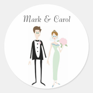 Stickers Couple Mariage mignon