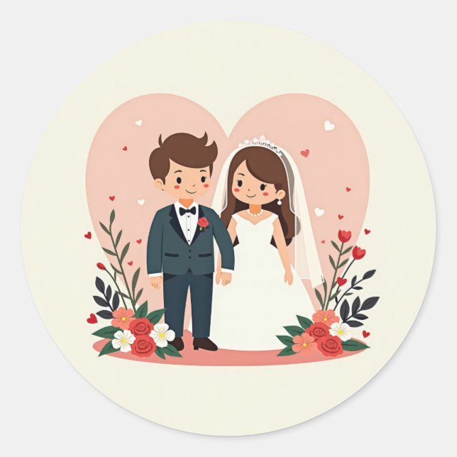 Stickers Couple Mariage Sweethee (Devant)
