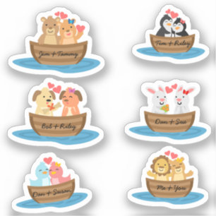 Stickers Couples d'animaux mignons