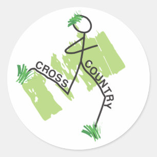 Stickers coureur d'herbes de cross-country
