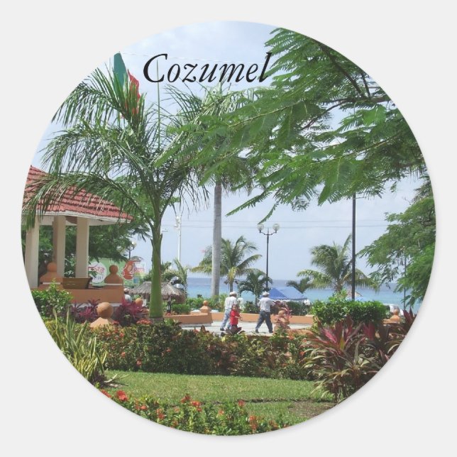 Stickers Cozumel Tropical Palm Tree (Devant)