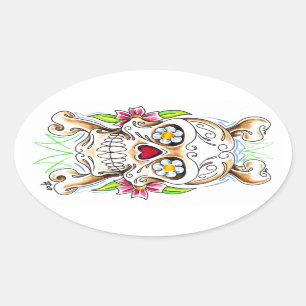 Stickers crâne à sucre