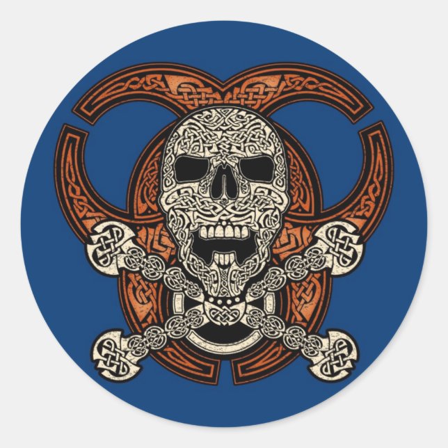 Stickers Crâne celtique et Bioaléa (Devant)