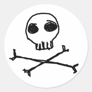 Stickers crâne et os croisés