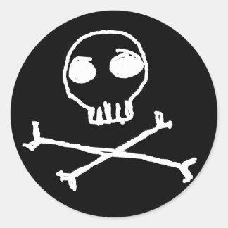 Stickers crâne et os croisés