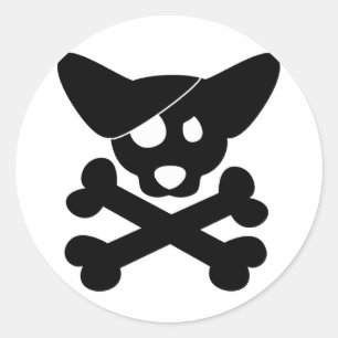 Stickers Crâne et os croisés