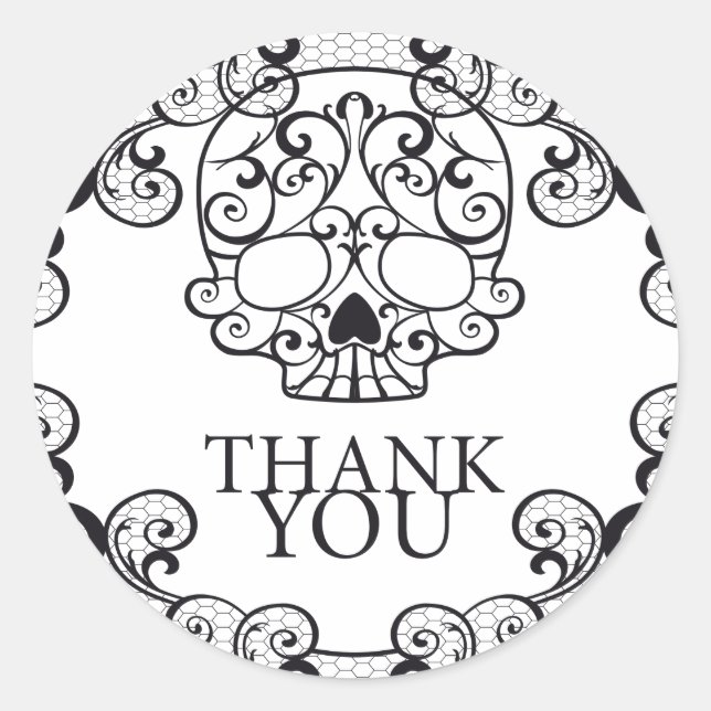 Stickers crâne Fancy Merci de Calavera (Devant)