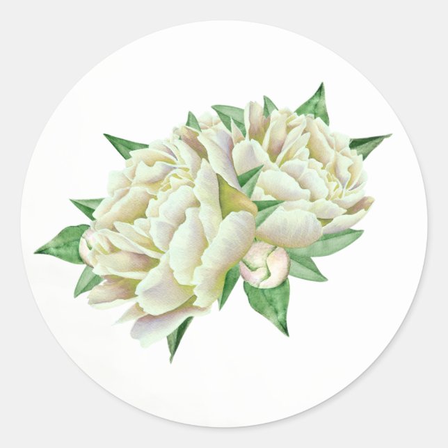 Stickers Cream Peony (Devant)