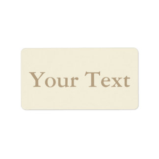 Stickers crème et beige ou Étiquette avec/ texte p