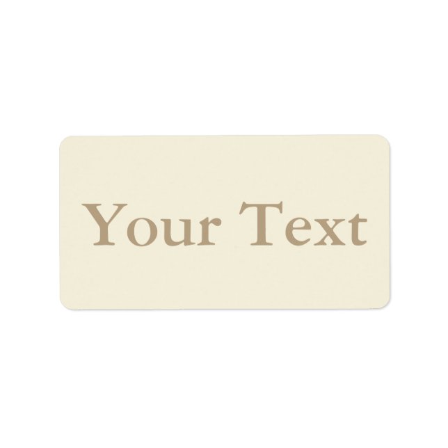Stickers crème et beige ou Étiquette avec/ texte p (Devant)