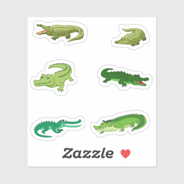 Stickers crocodile (Feuille)