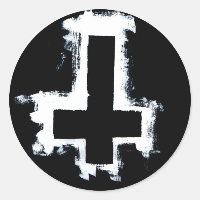 Stickers croisés inversés, feuille de six. (Devant)