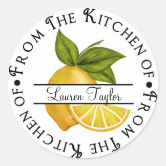 Stickers Cuisine Personnalisée - Citrons