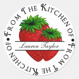 Stickers Cuisine Personnalisée - Fraises