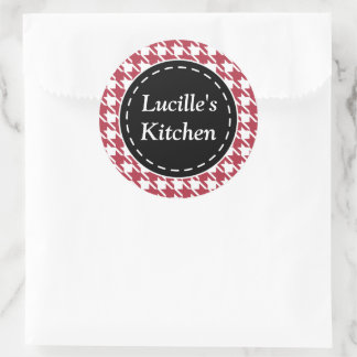 Stickers cuisine Red Houndstooth