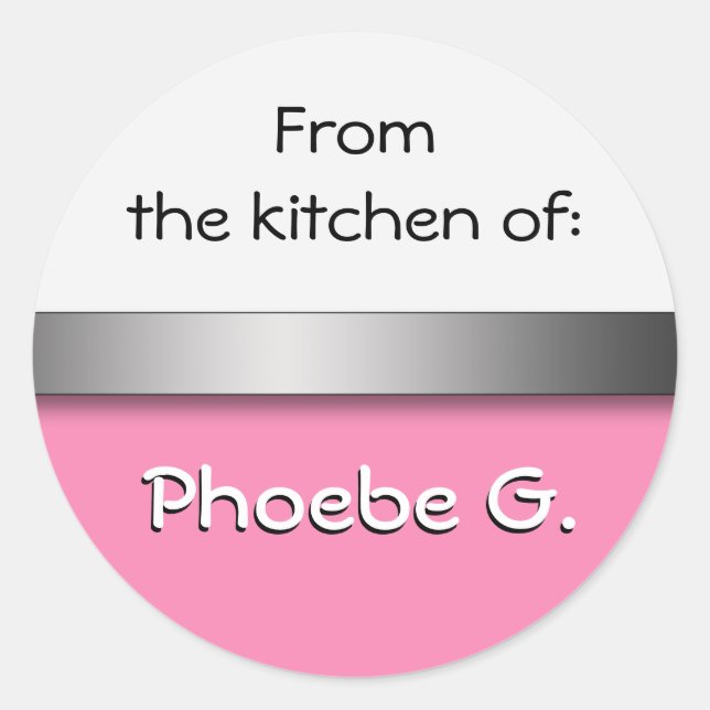 Stickers Cuisine Rose Blanc (Devant)