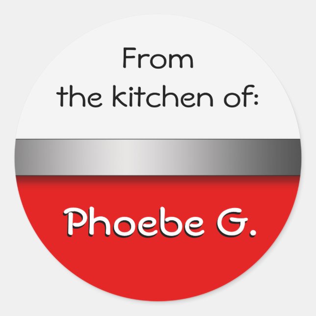 Stickers Cuisine Rouge Blanc (Devant)