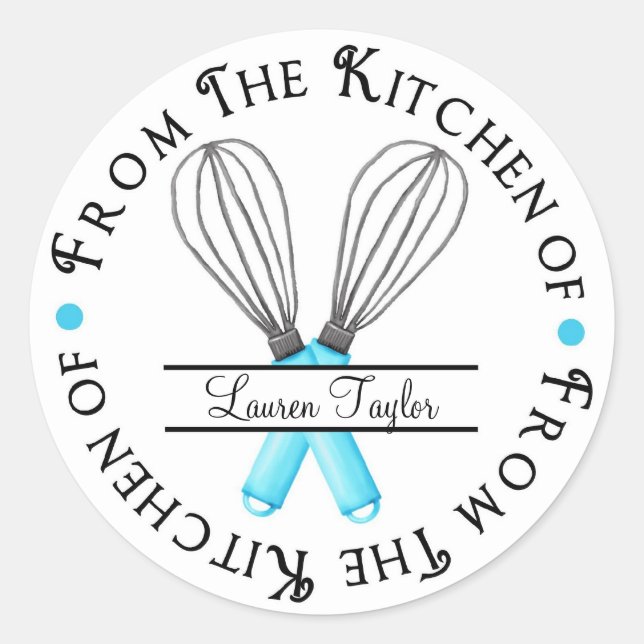 Stickers Cuisine Whisk Personnalisé (Devant)