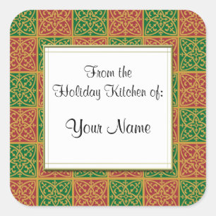 Stickers Cuisson Rouge et Vert Fleur de Lis person