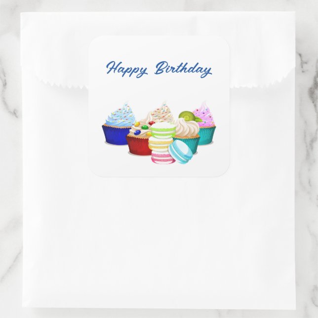 Stickers Cupcake Anniversaire (Sac)