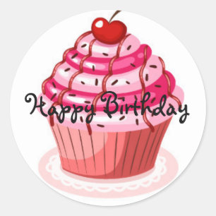 Stickers Cupcake Anniversaire