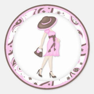 Stickers Cupcake Baby shower rose