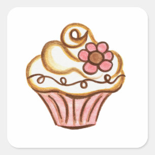 Stickers Cupcake Bakery Party