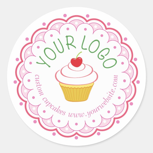 Stickers Cupcake Box Seals 1,5" Personnalisé (Devant)