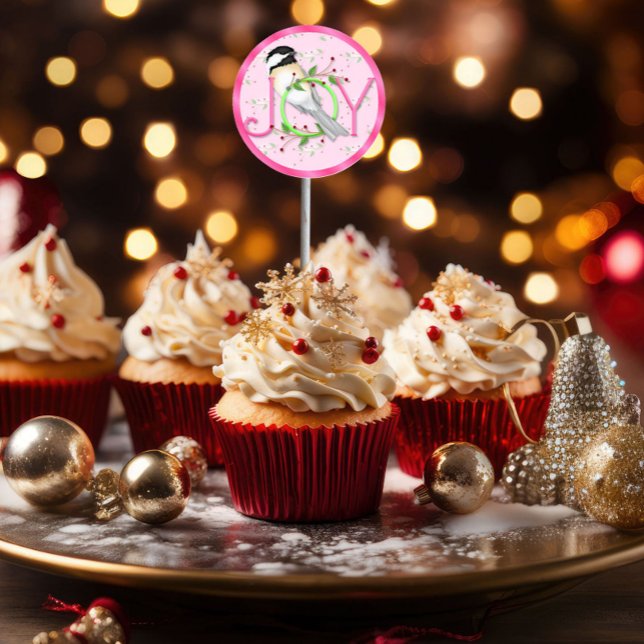 Stickers Cupcake de Noël Joie Vacances (Créateur téléchargé)