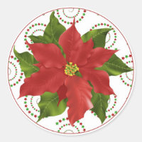 Stickers Cupcake de Noël Pointsettia