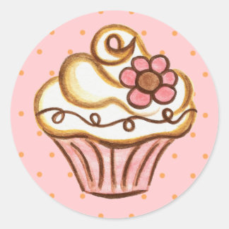 Stickers Cupcake Fleur