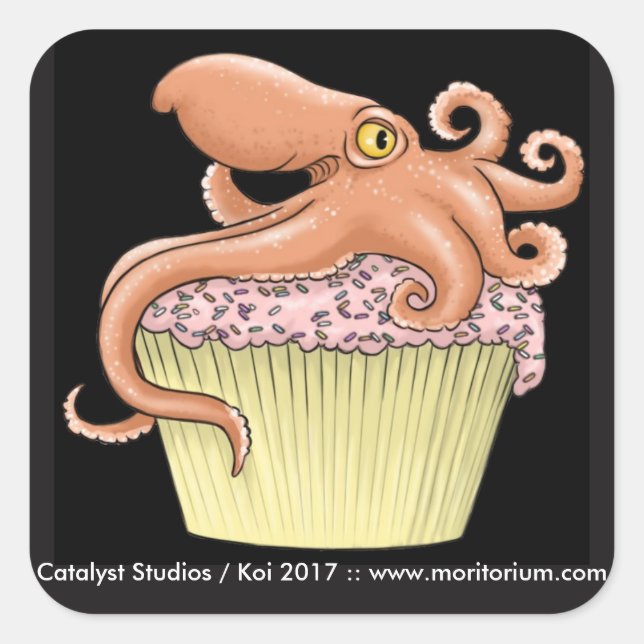 Stickers Cupcake Octopus (Devant)