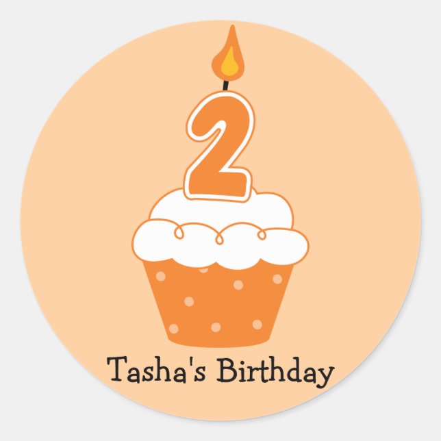 Stickers Cupcake personnalisés (Devant)