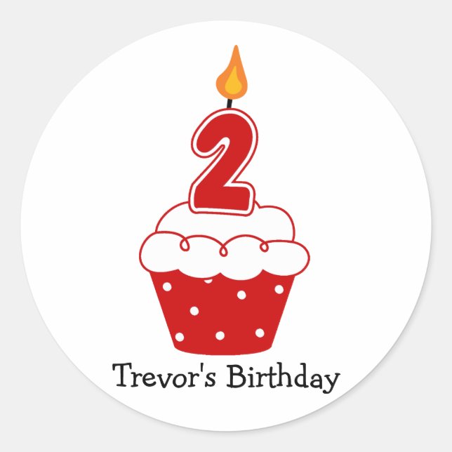 Stickers Cupcake personnalisés (Devant)