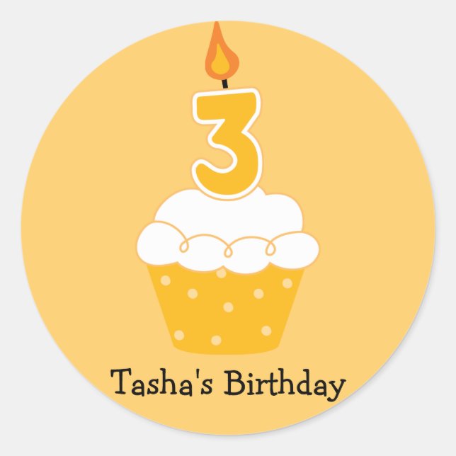 Stickers Cupcake personnalisés (Devant)