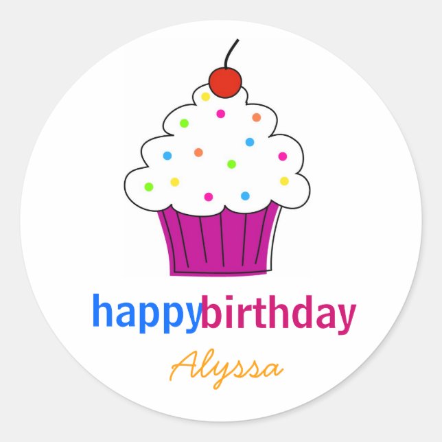 Stickers Cupcake Topper (Devant)