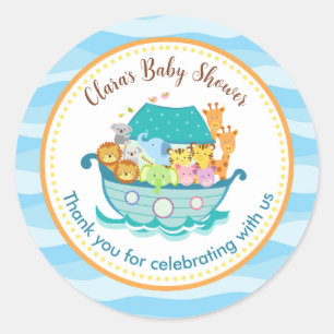 Stickers Customisés du Baby shower Arche de Noah