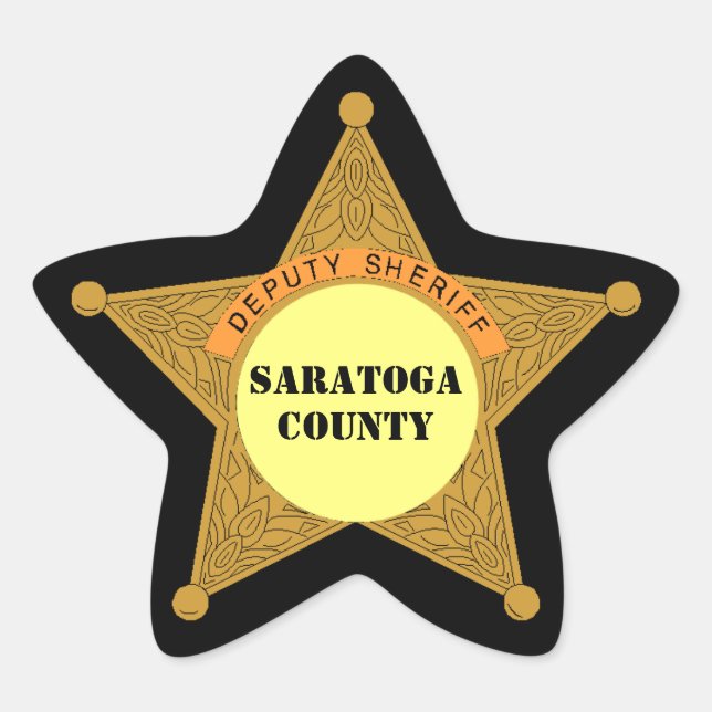 STICKERS Cute adjoint Sheriff Badge zone modèle (Devant)