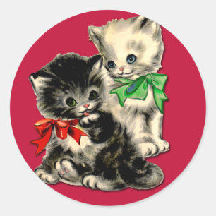 Stickers Cute Holiday Kittens