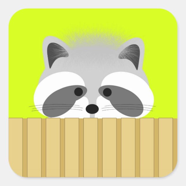 Stickers Cute Raccoon (Devant)