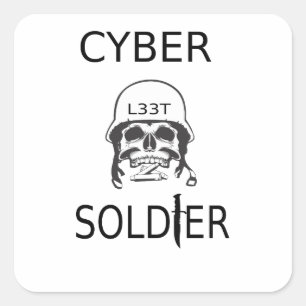Stickers Cyber Soldat Hacker