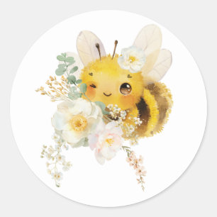 Stickers d'abeille à fleurs