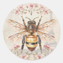 Stickers d'abeille Vintage